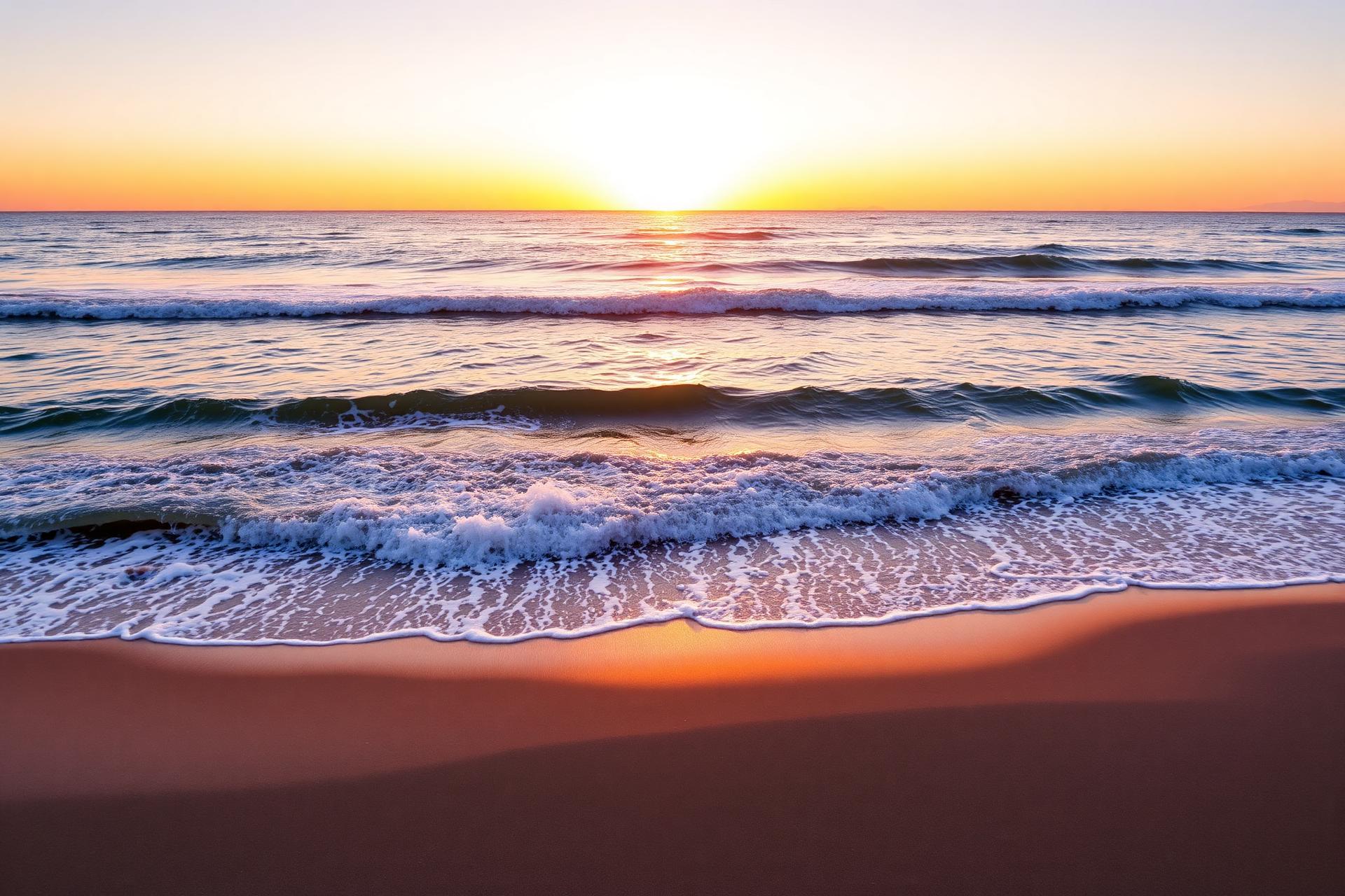 Sunrise over the Southern California coast